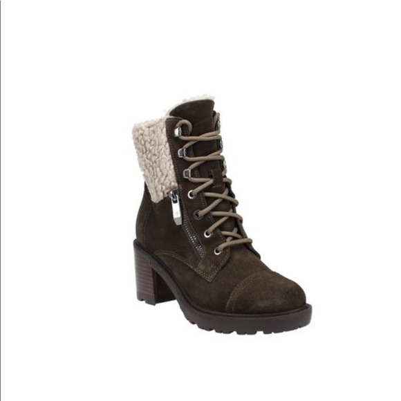 NWT Marc Fisher Brown Suede Lace-Up Boots size 9.5 - Picture 8 of 16